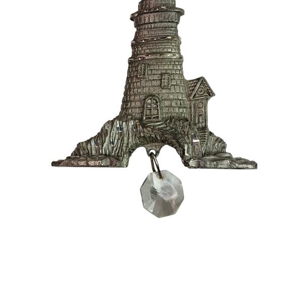 Spoontiques Pewter Ornament Suncatcher Prism Lighthouse 2.75 Inch - Picture 3 of 6